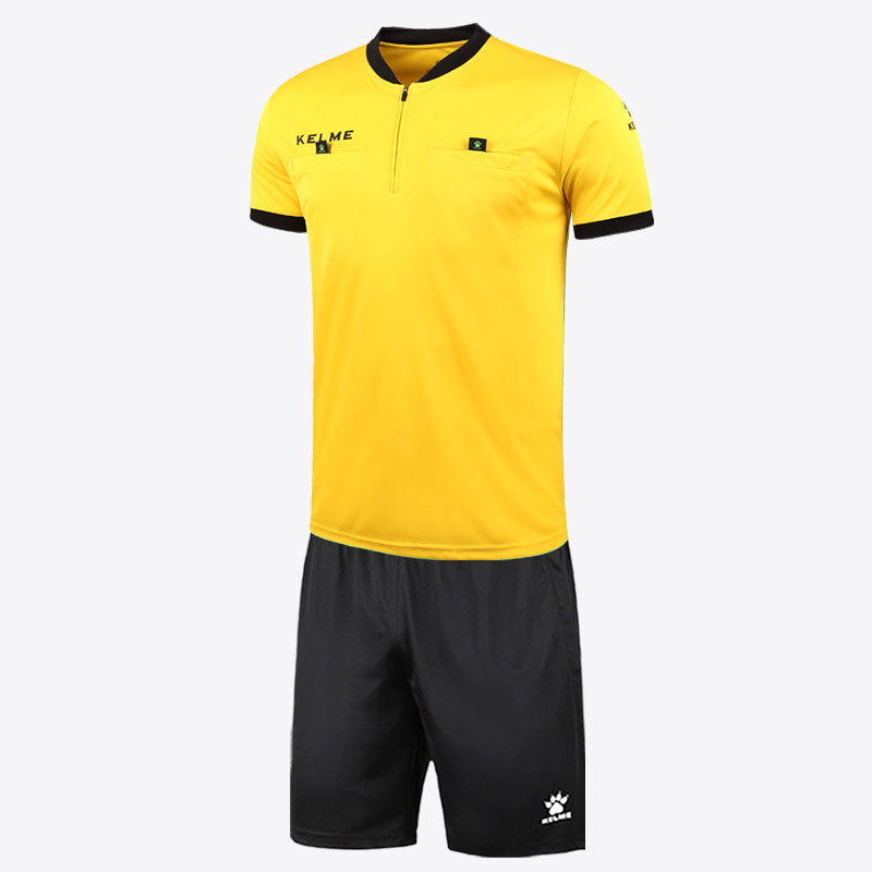 KELME Pro Soccer Referee Jersey Bundle - Includes Referee Jersey and Shorts