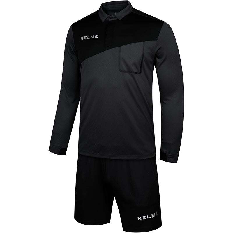 KELME Pro Soccer Referee Jersey Bundle - Includes Referee Jersey and Shorts